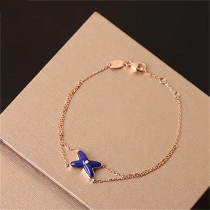 [Lumi Jewellery]Hollow Design Four-Leaf Clover Flower Shape Bracelet