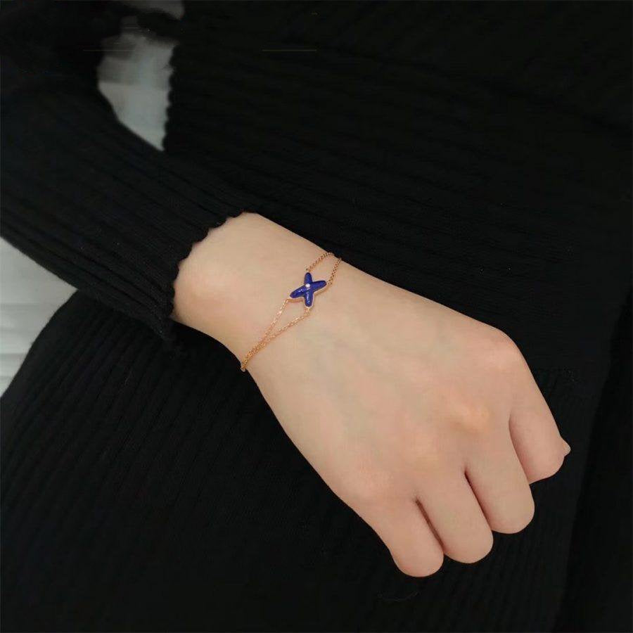 [Lumi Jewellery]Hollow Design Four-Leaf Clover Flower Shape Bracelet