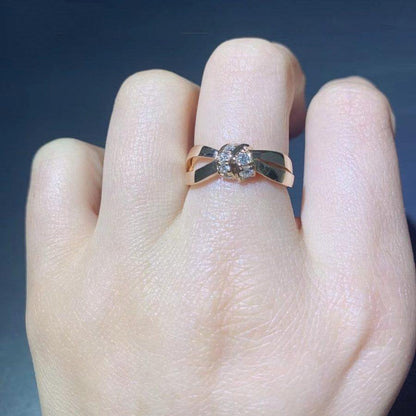 [Lumi Jewellery]LIENS RING PINK GOLD DIAMOND