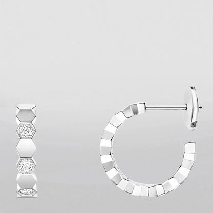 [Lumi Jewellery]Hollow Design Four-Leaf Clover Flower Shape Earrings