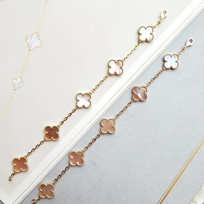 [Lumi Jewellery] CLOVER 5 MOTIFS  PINK MOP BRACELET COLLECTION