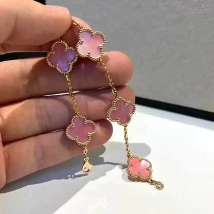 [Lumi Jewellery] CLOVER 5 MOTIFS  PINK MOP BRACELET COLLECTION