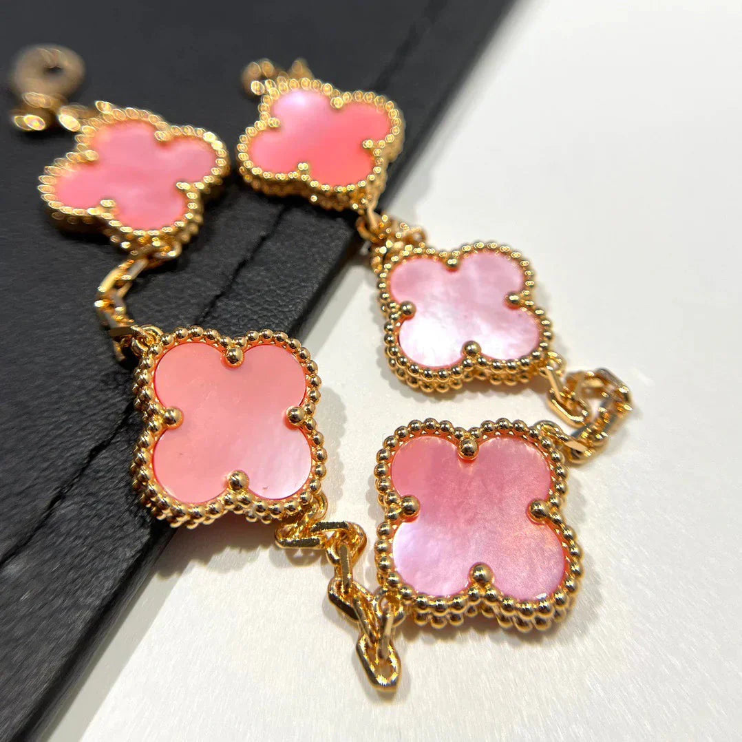 [Lumi Jewellery] CLOVER 5 MOTIFS  PINK MOP BRACELET COLLECTION