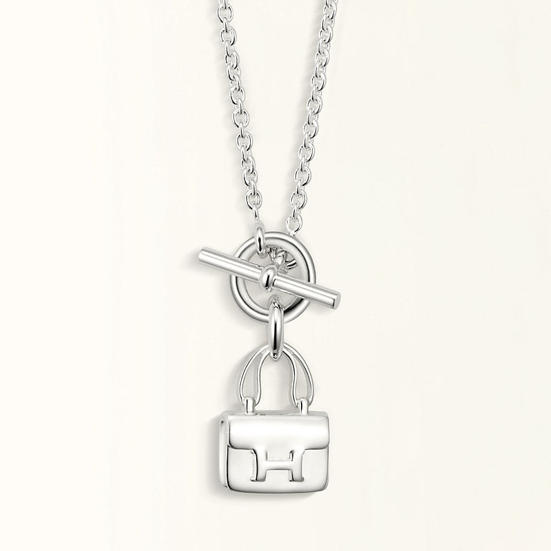 [Lumi Jewellery]POP H PEDANT SILVER NECKLACE