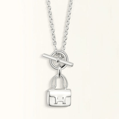 [Lumi Jewellery]POP H PEDANT SILVER NECKLACE