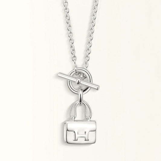 [Lumi Jewellery]POP H PEDANT SILVER NECKLACE