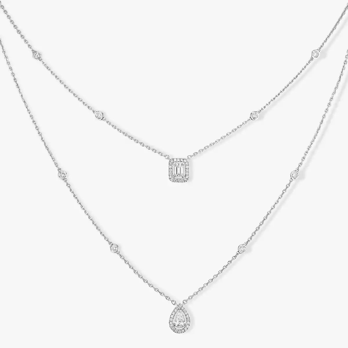 [Lumi]Diamond Necklace My Twin 2 Rows