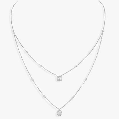 [Lumi]Diamond Necklace My Twin 2 Rows