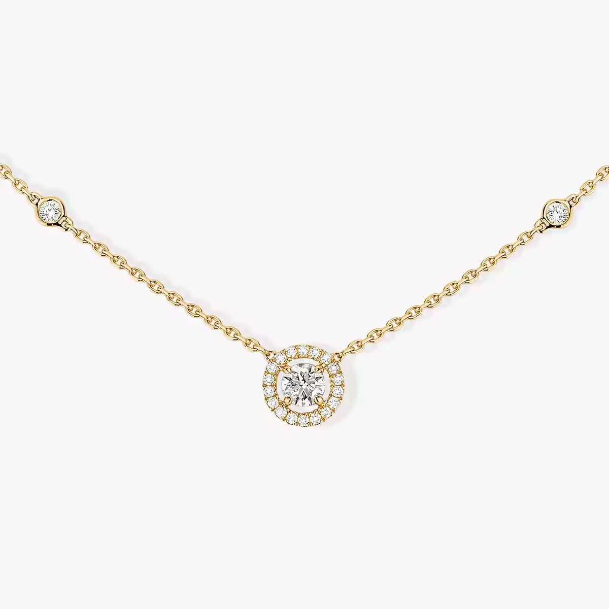 [Lumi]Diamond Necklace 0,20ct Brilliant Shape Joy