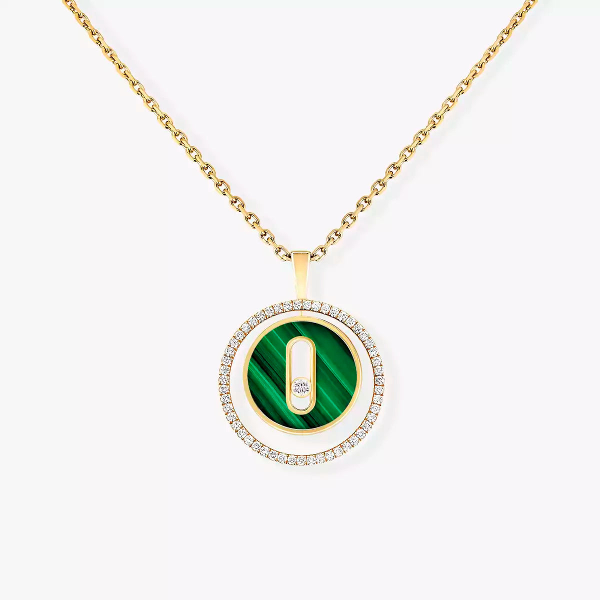 [Lumi]Lucky Move Diamond Necklace in Rose Gold and White Mother-of-Pearl