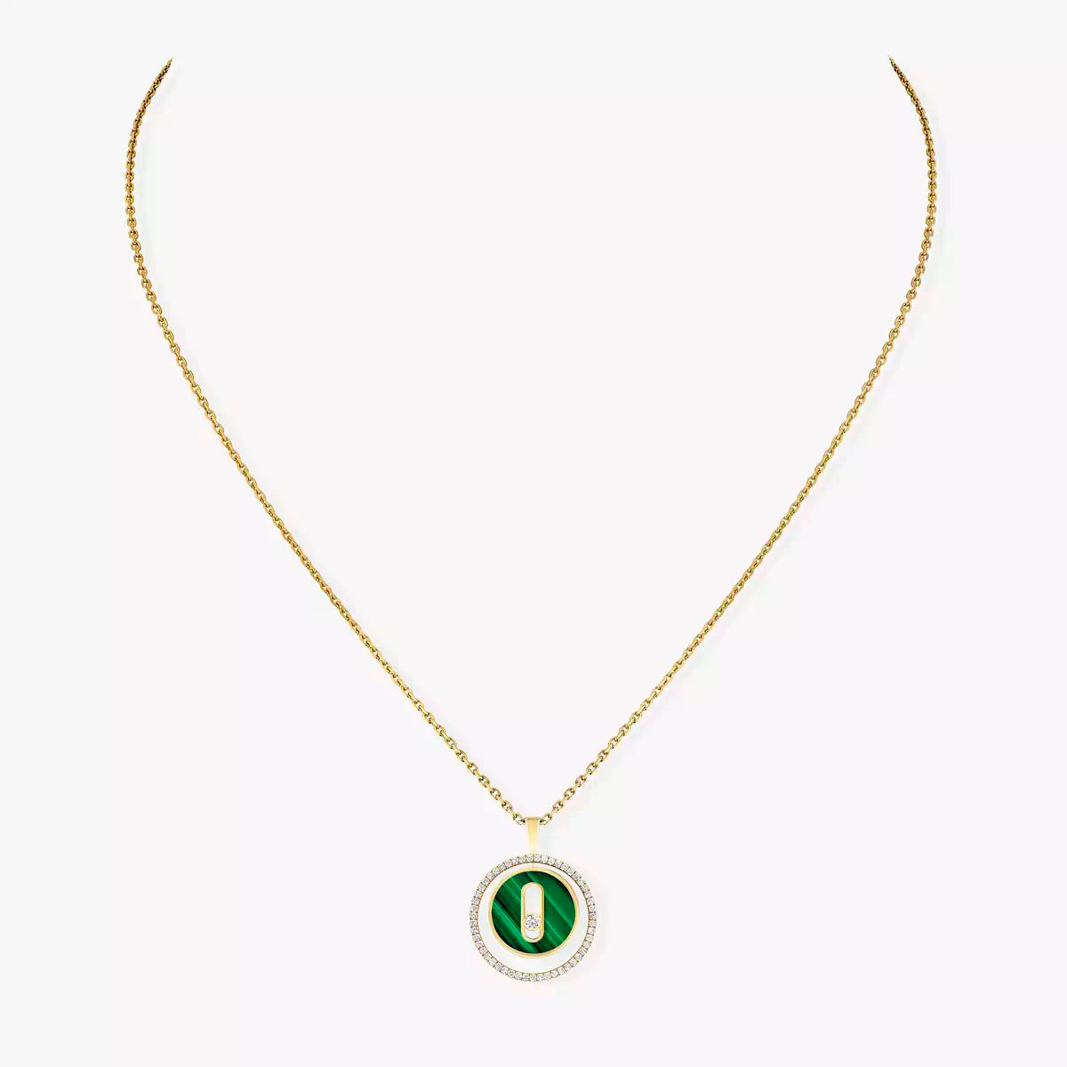 [Lumi]Lucky Move Diamond Necklace in Rose Gold and White Mother-of-Pearl