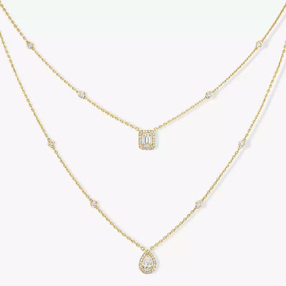 [Lumi]Diamond Necklace My Twin 2 Rows