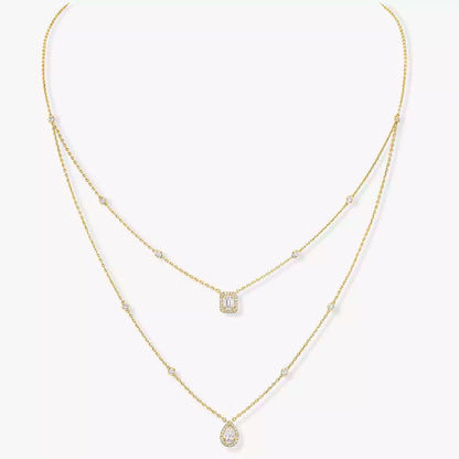 [Lumi]Diamond Necklace My Twin 2 Rows