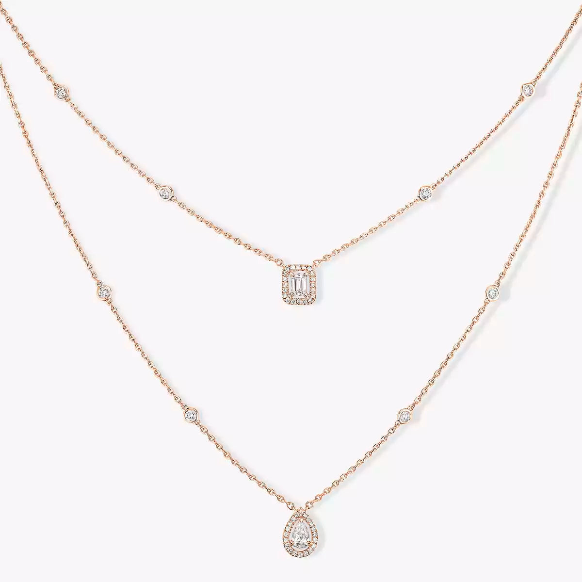 [Lumi]Diamond Necklace My Twin 2 Rows