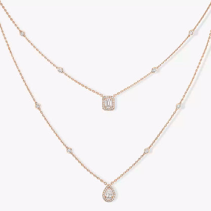 [Lumi]Diamond Necklace My Twin 2 Rows