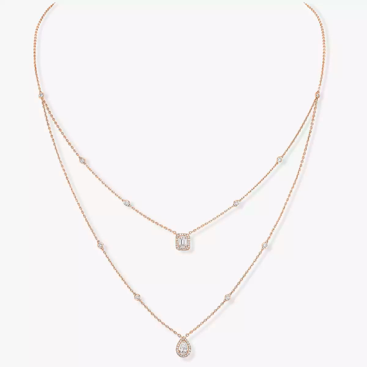 [Lumi]Diamond Necklace My Twin 2 Rows