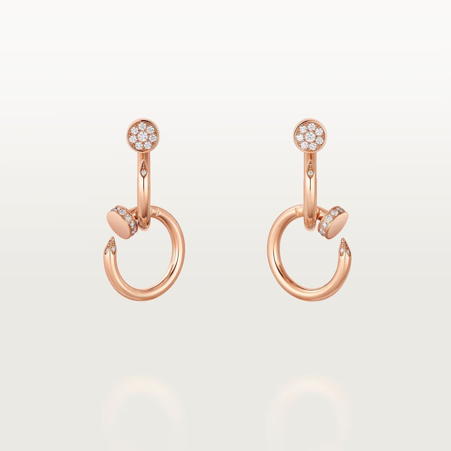 [Lumi Jewelery]JUSTE HALF DIAMOND DOUBLE EARRINGS