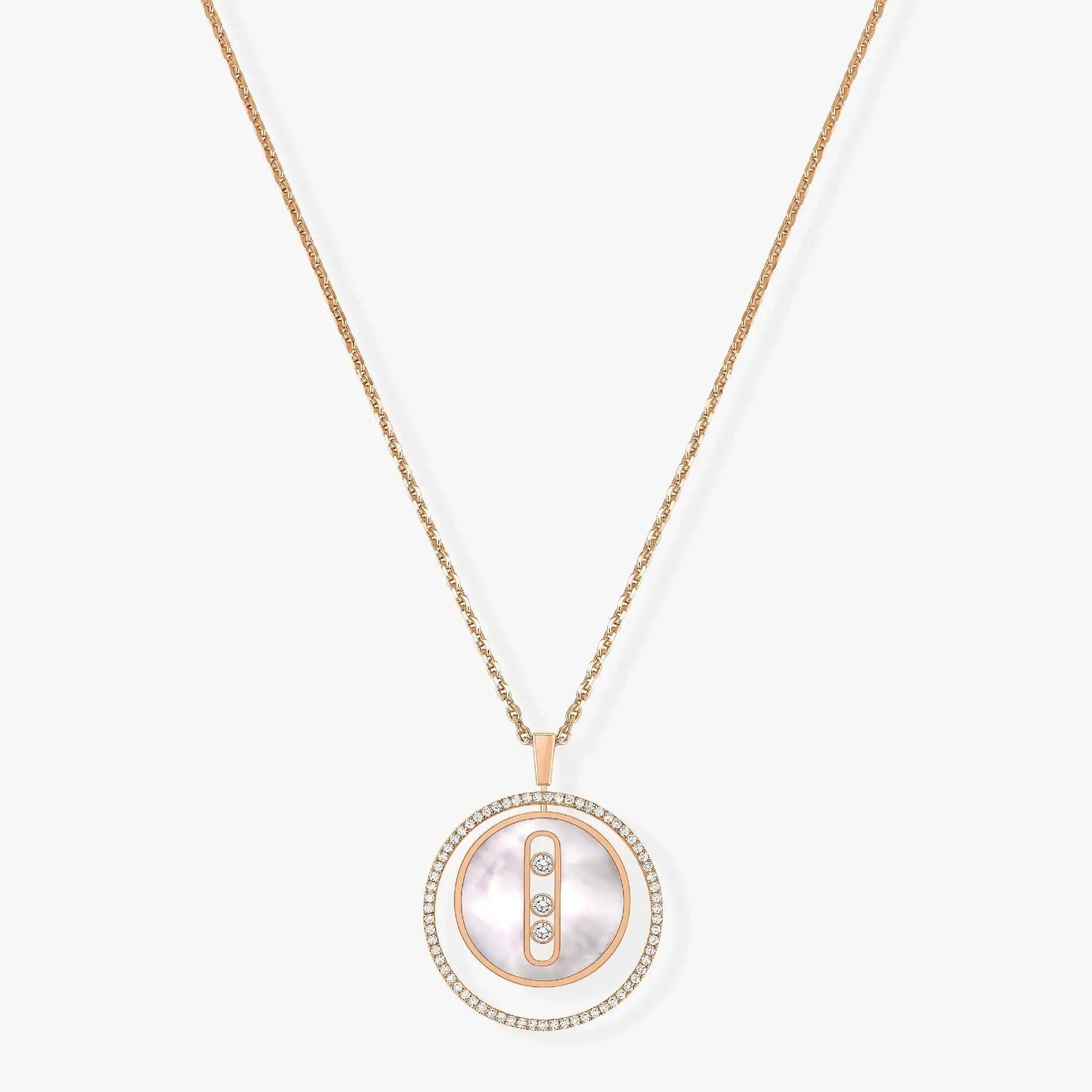 [Lumi]LUCKY MOVE MM NACRE BLANCHE DIAMOND NECKLACE