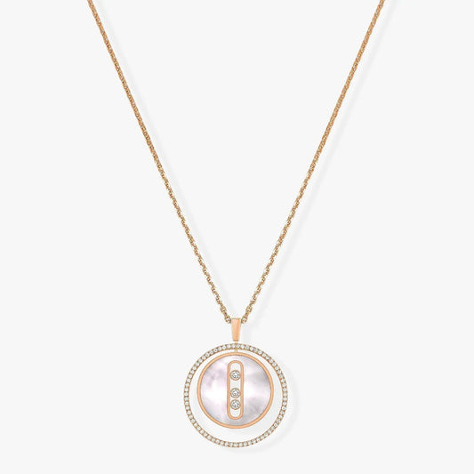[Lumi]LUCKY MOVE MM NACRE BLANCHE DIAMOND NECKLACE