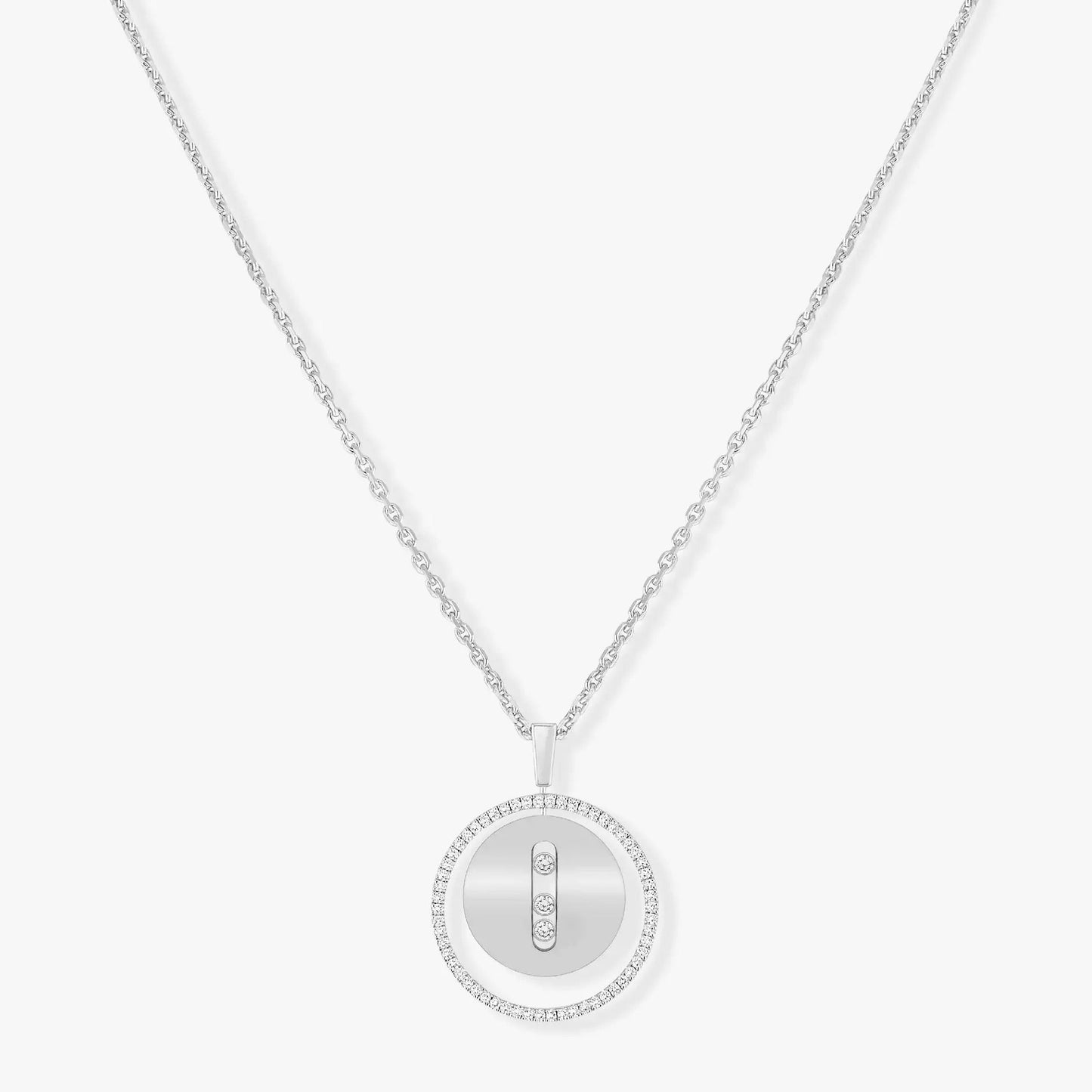 [Lumi]LUCKY MOVE MM SILVER DIAMOND NECKLACE