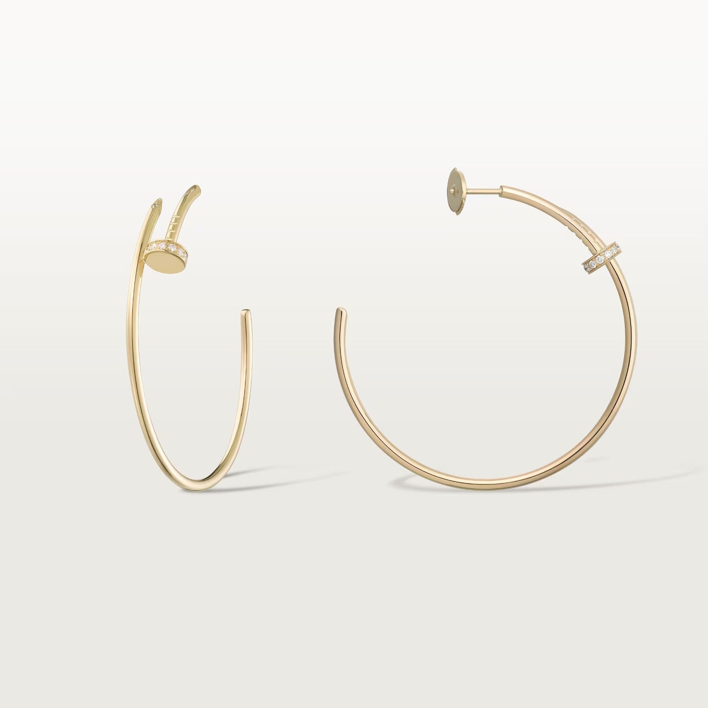 [Lumi Jewelery]JUSTE HALF DIAMOND LARGE EARRINGS