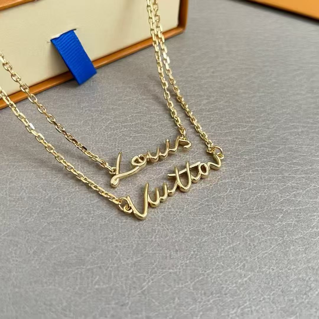 [Lumi Jewellery]LV Script Necklace