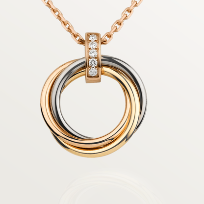 [Lumi Jewellery]TRINITY NECKLACE GOLD  DIAMONDS