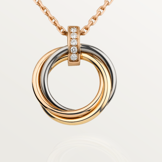 [Lumi Jewellery]TRINITY NECKLACE GOLD  DIAMONDS