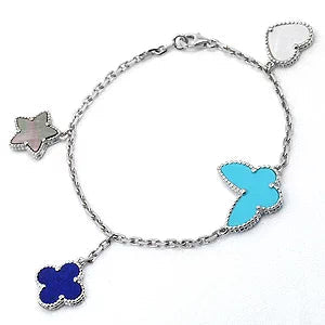 [Lumi Jewellery]LUCKY SPRING SILVER BRACELET 4 MOTIF