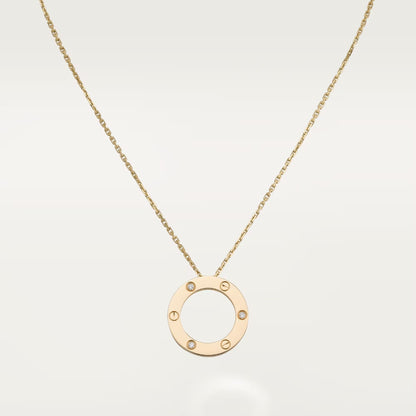 [Lumi Jewelery]LOVE NECKLACE 16MM 3 DIAMONDS