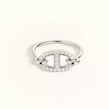 [Lumi Jewellery]RONDE SMALL SILVER DIAMOND RING
