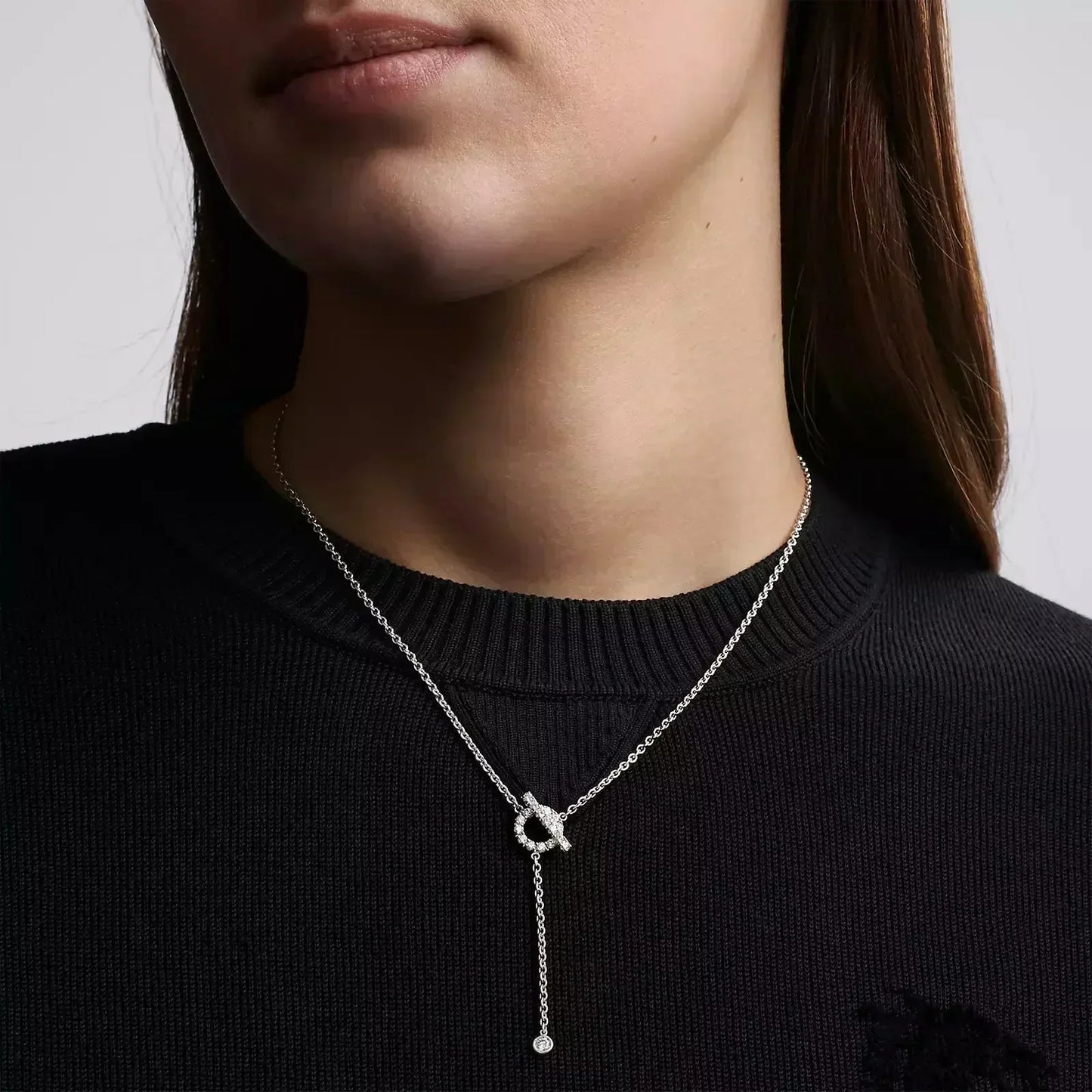 [Lumi Jewellery]FINESSE SILVER DIAMOND NECKLACE