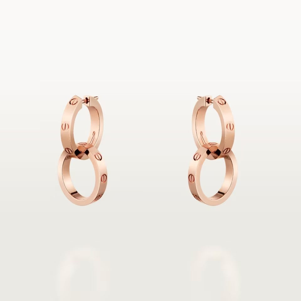 [Lumi Jewelery]LOVE 3.3MM DANGLE EARRINGS