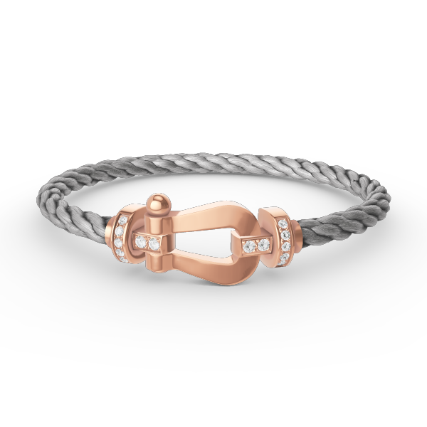 [Lumi Jewellery]FORCE LARGE HORSESHOE HALF DIAMOND BRACELET ROSE GOLD