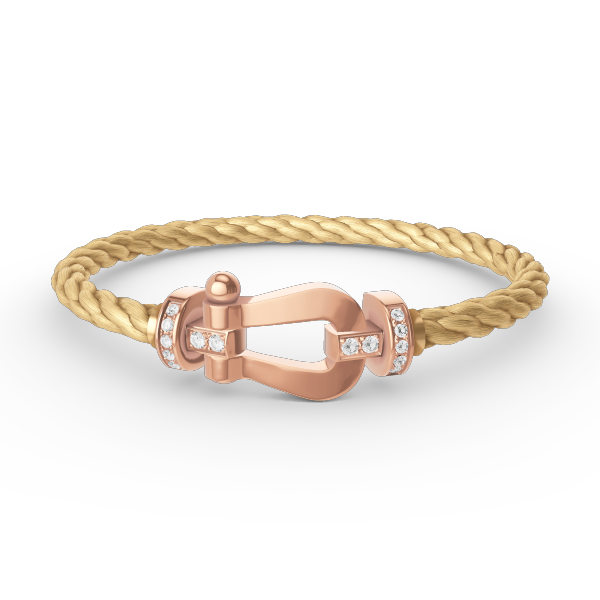 [Lumi Jewellery]FORCE LARGE HORSESHOE HALF DIAMOND BRACELET ROSE GOLD