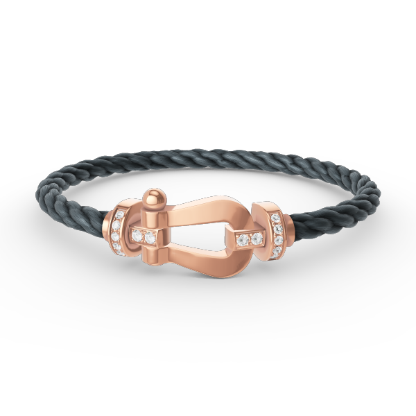 [Lumi Jewellery]FORCE LARGE HORSESHOE HALF DIAMOND BRACELET ROSE GOLD
