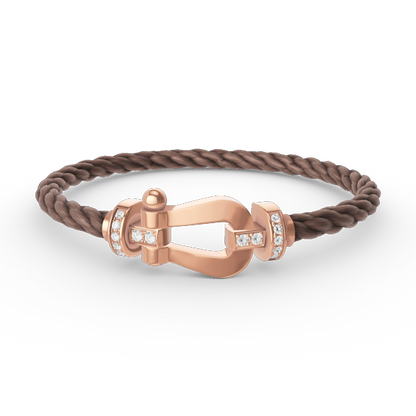 [Lumi Jewellery]FORCE LARGE HORSESHOE HALF DIAMOND BRACELET ROSE GOLD