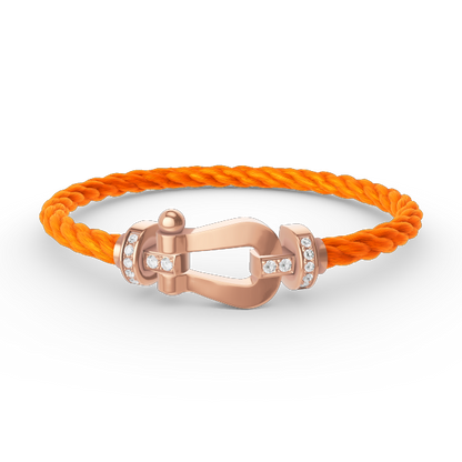 [Lumi Jewellery]FORCE LARGE HORSESHOE HALF DIAMOND BRACELET ROSE GOLD