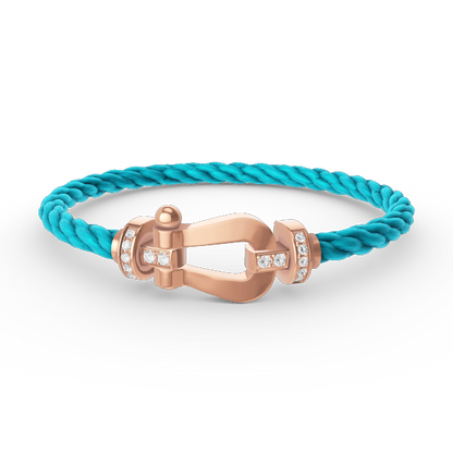 [Lumi Jewellery]FORCE LARGE HORSESHOE HALF DIAMOND BRACELET ROSE GOLD
