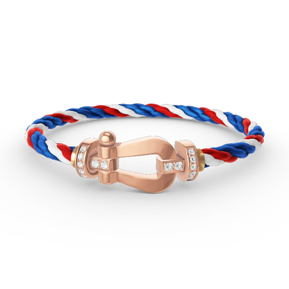 [Lumi Jewellery]FORCE LARGE HORSESHOE HALF DIAMOND BRACELET ROSE GOLD