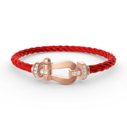 [Lumi Jewellery]FORCE LARGE HORSESHOE HALF DIAMOND BRACELET ROSE GOLD