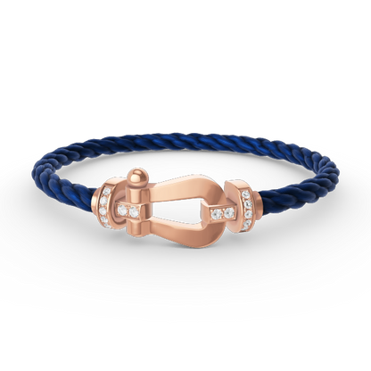 [Lumi Jewellery]FORCE LARGE HORSESHOE HALF DIAMOND BRACELET ROSE GOLD