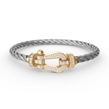 [Lumi Jewellery]FORCE LARGE HORSESHOE FULL DIAMOND BRACELET GOLD