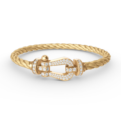 [Lumi Jewellery]FORCE LARGE HORSESHOE FULL DIAMOND BRACELET GOLD