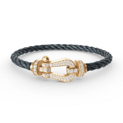 [Lumi Jewellery]FORCE LARGE HORSESHOE FULL DIAMOND BRACELET GOLD