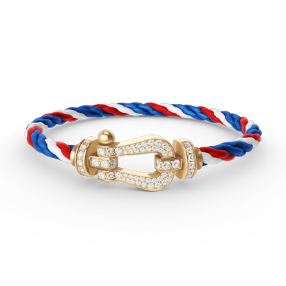 [Lumi Jewellery]FORCE LARGE HORSESHOE FULL DIAMOND BRACELET GOLD