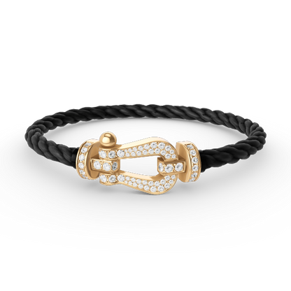 [Lumi Jewellery]FORCE LARGE HORSESHOE FULL DIAMOND BRACELET GOLD