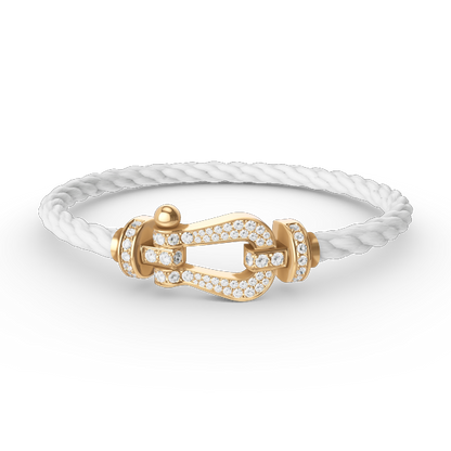 [Lumi Jewellery]FORCE LARGE HORSESHOE FULL DIAMOND BRACELET GOLD