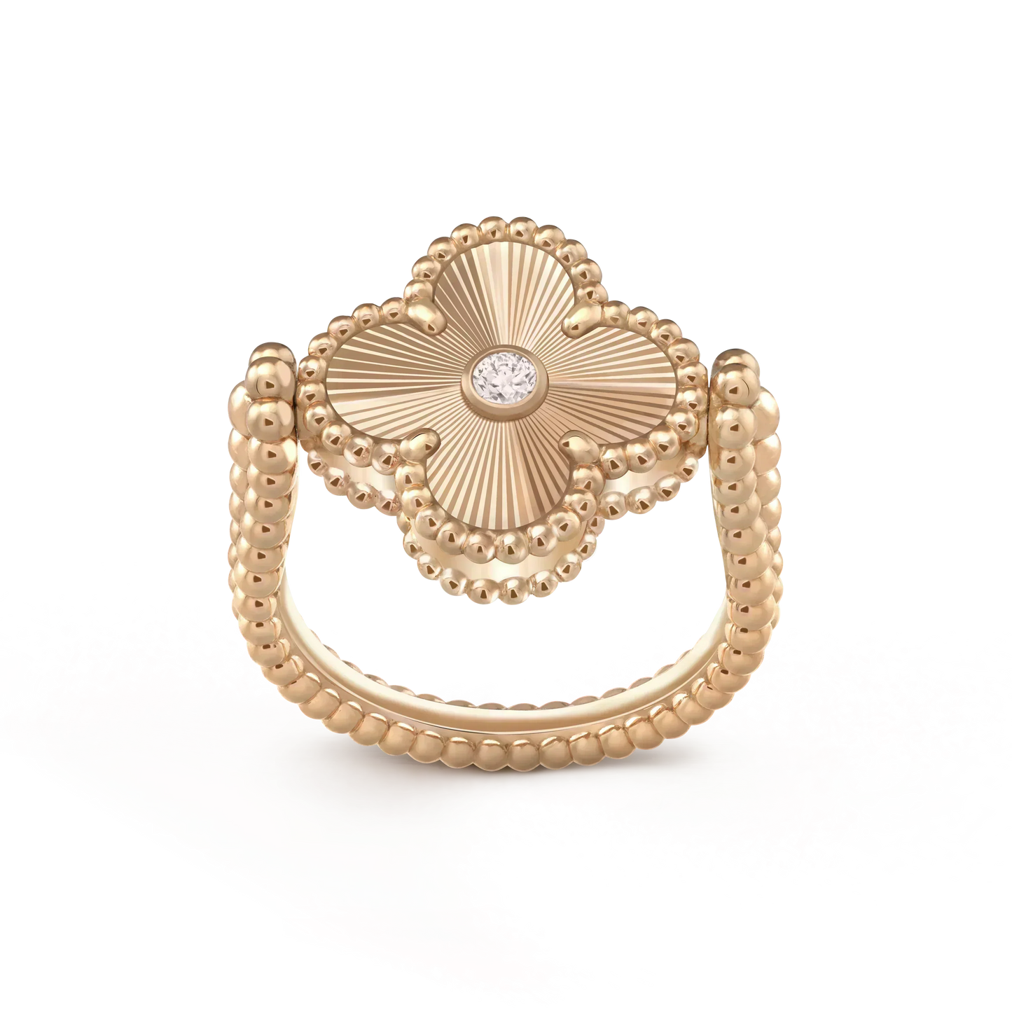 [Lumi Jewellery]CLOVER RIVERSIBLE PINK GOLD RING