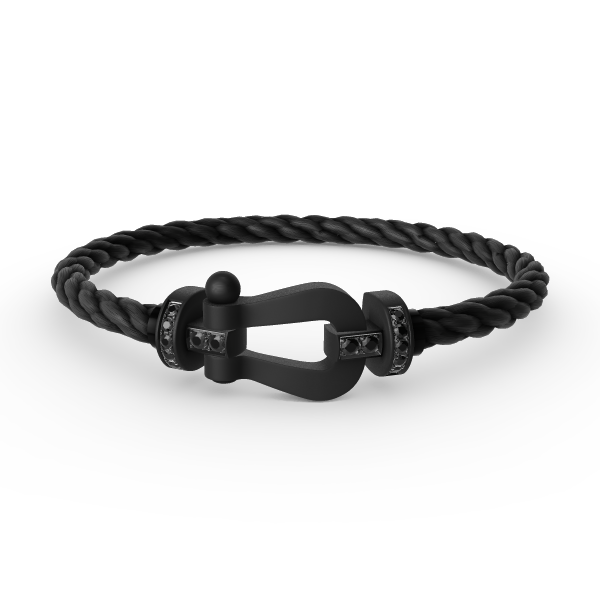 [Lumi Jewellery]FORCE LARGE SERIES HORSESHOE BLACK SAMURAI BRACELET